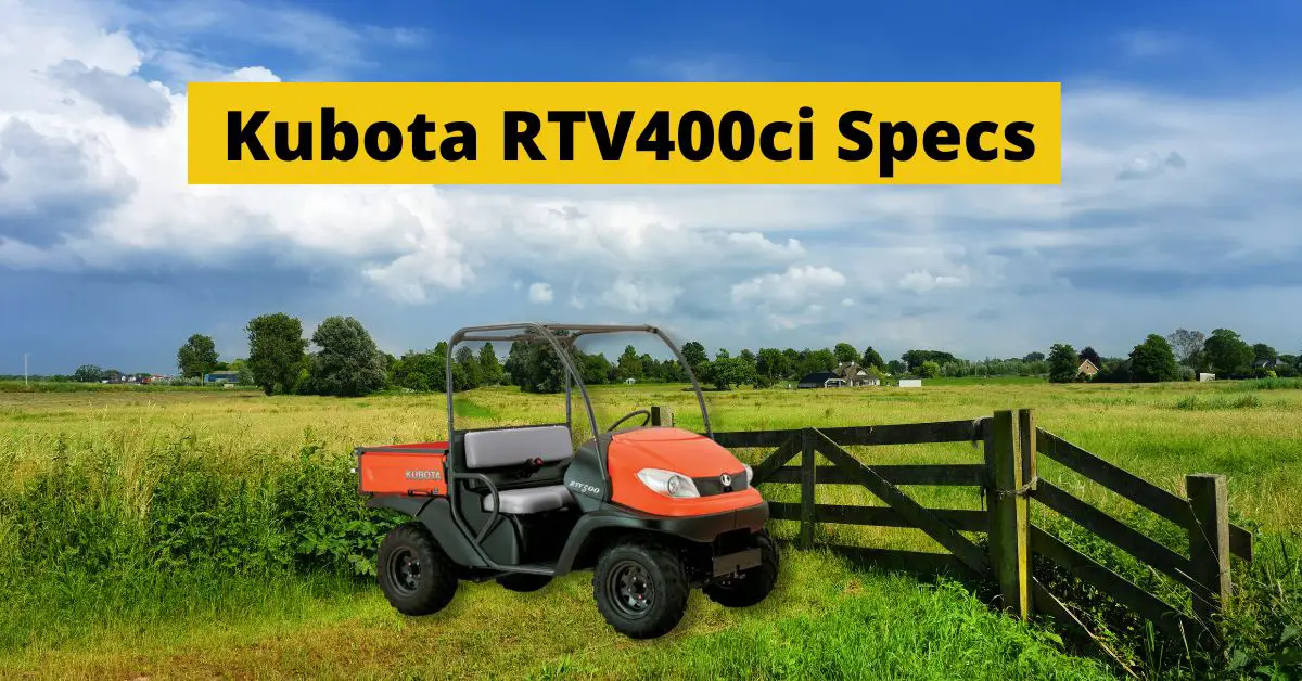 Kubota RTV400ci Specs: UTV Features and Design