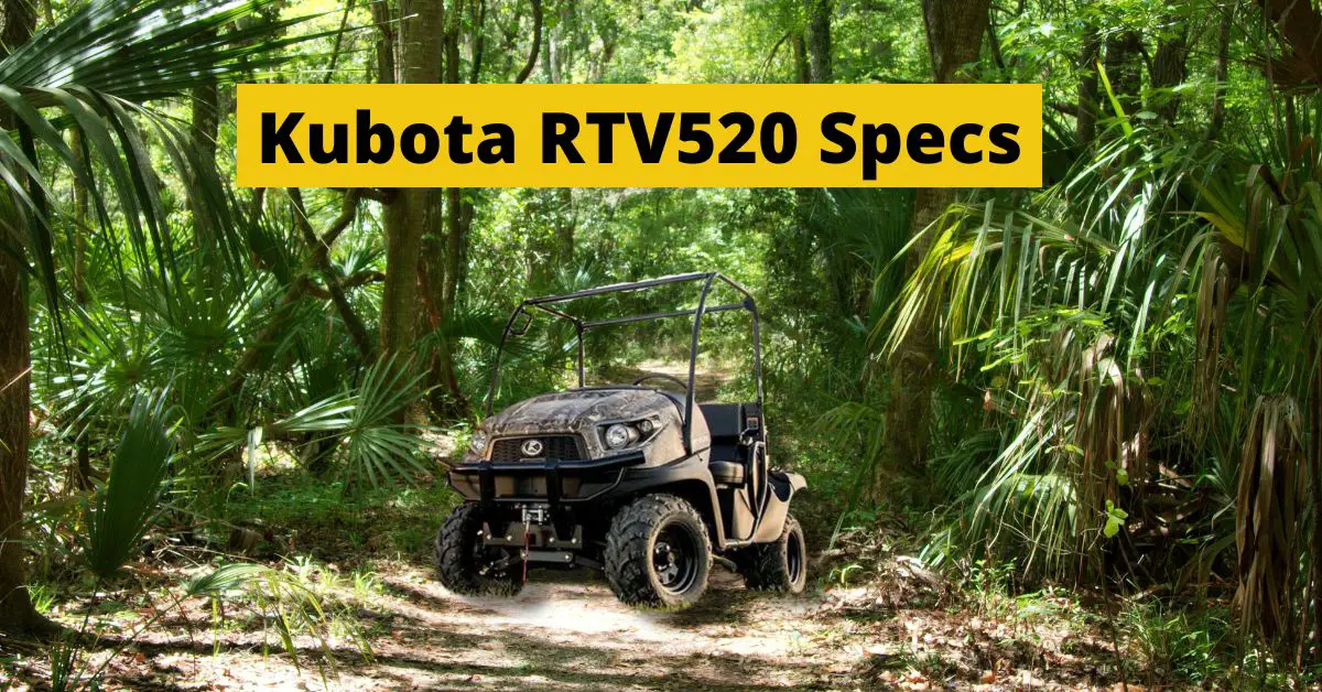 Kubota RTV520 Specs: UTV Features and Design